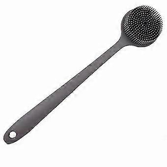 Long-Handled Silicone Body Scrubber, Exfoliating Back Brush for Shower and Bath, 2-Piece Set