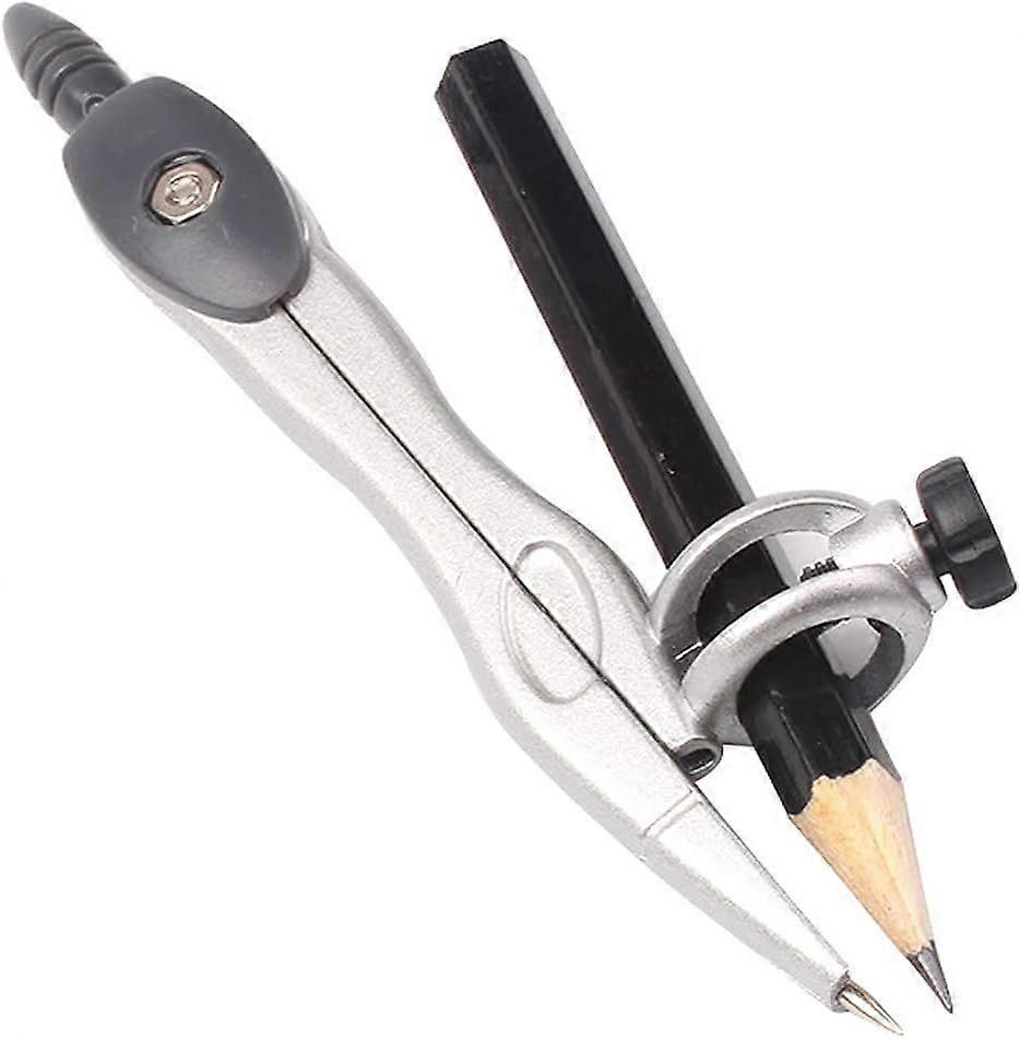 Precision Metal Compass with Ring, Quick Set, for School, Carpentry, Home, Circles up to 150mm