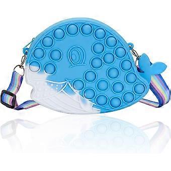 Fish Pop sac à main sac à bandoulière pour les filles Fidget Toys Pop sac à main Pop baleine Pop sac à bandoulière Pop Fidget It Bag cadeau de plage, Pop pour soulager le stress, Pop sensoriel 