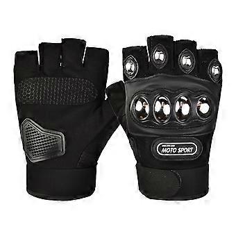 Kaesi 1 para Rękawice motocyklowe Unisex Powłoka ze stali nierdzewnej Pół palca Taśma mocująca Cienki przekrój Sporty na świeżym powietrzu Rękawice sportowe Fighting Fitness Cycling Supp