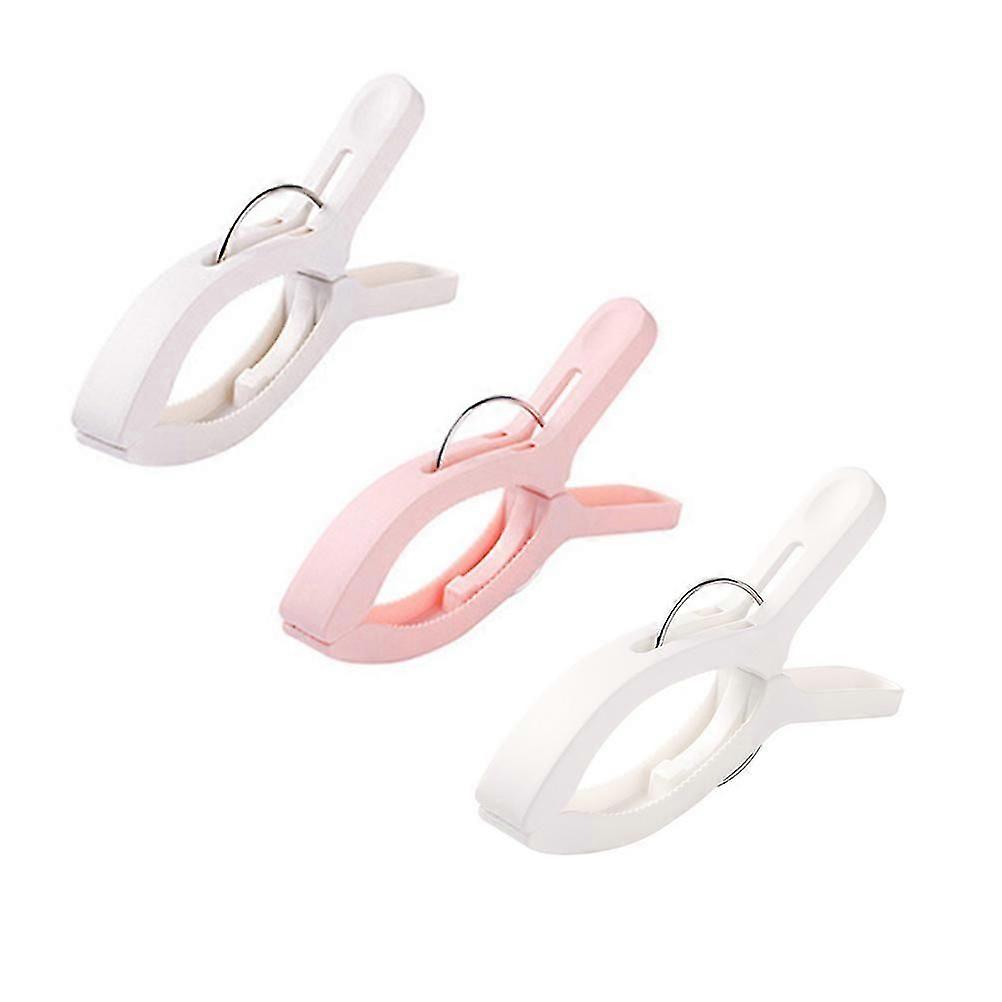 Clothes Clips Plastic Clothes Pin for Securing 3Pcs Pink Multi-Use Blanket Clips