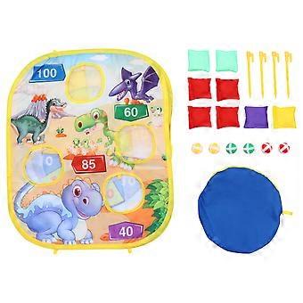 1 Set Dinosaur Throwing Sandbag Board Game Target Sticking Ball Throwing Plate