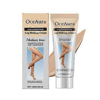 De medium-tonige beenconcealer foundationcrème is waterdicht, langdurig, licht en niet-plakkerig en kan de huidtint van de benen flatteren