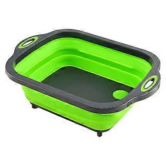 Kokoontaitettava pesuallas retkeilyyn ja vaellukseen, säädettävä korkeus ja ergonominen kahva