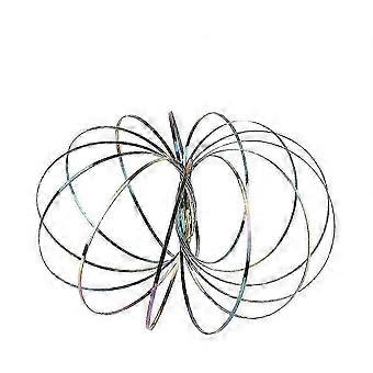 3D Kinetic Metal Ring Toy for Stress Relief with Portable Carry Bag Ideal for Kids and Adults Interactive Arm Rolling Fun