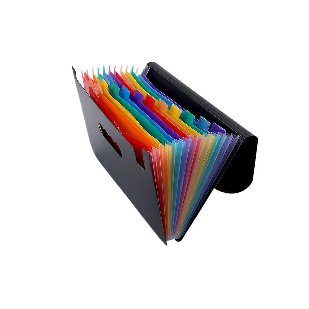 File Folder for Students Accordion Folder A4 Portable Rainbow