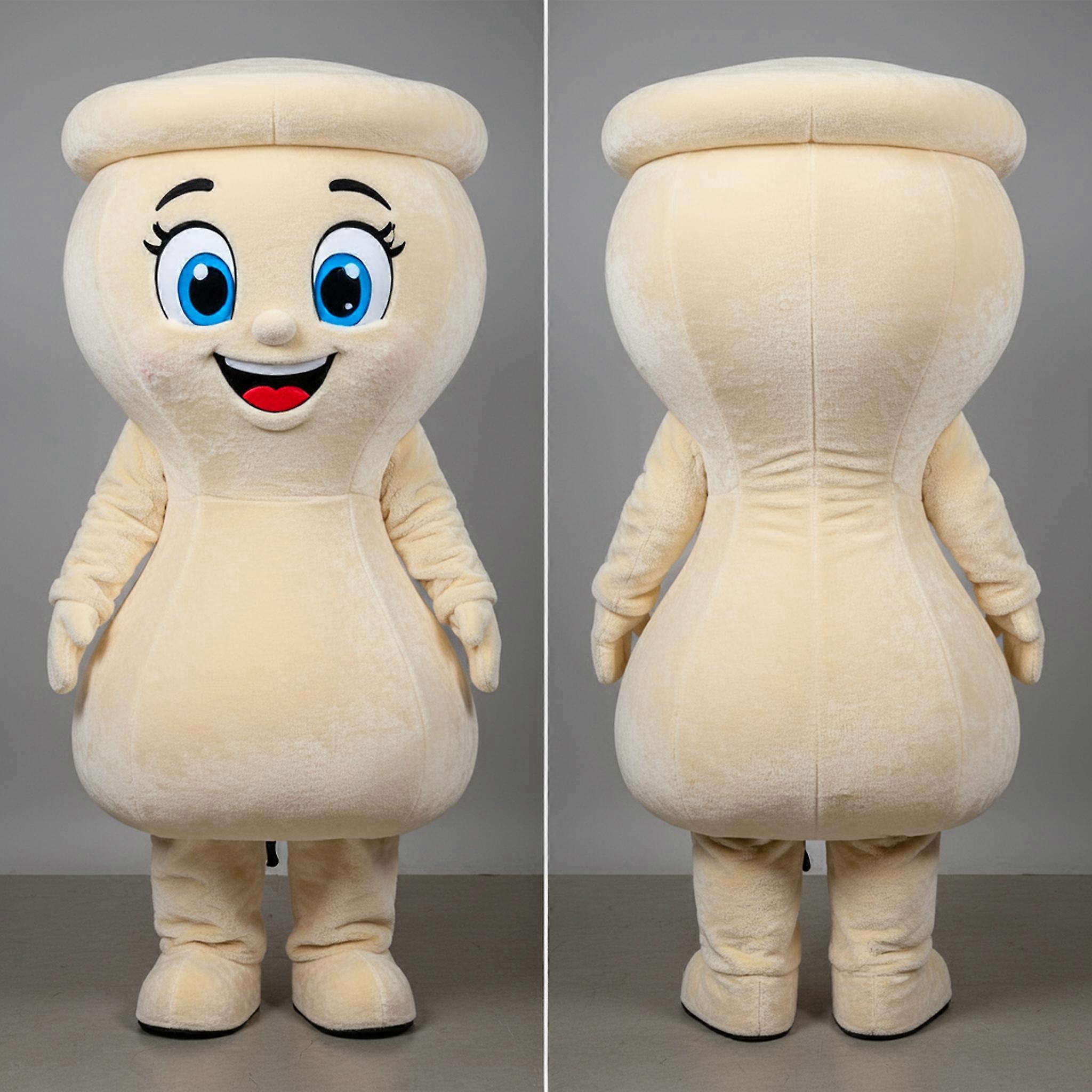 MASTICOT Cream Rounded Hourglass Mascot