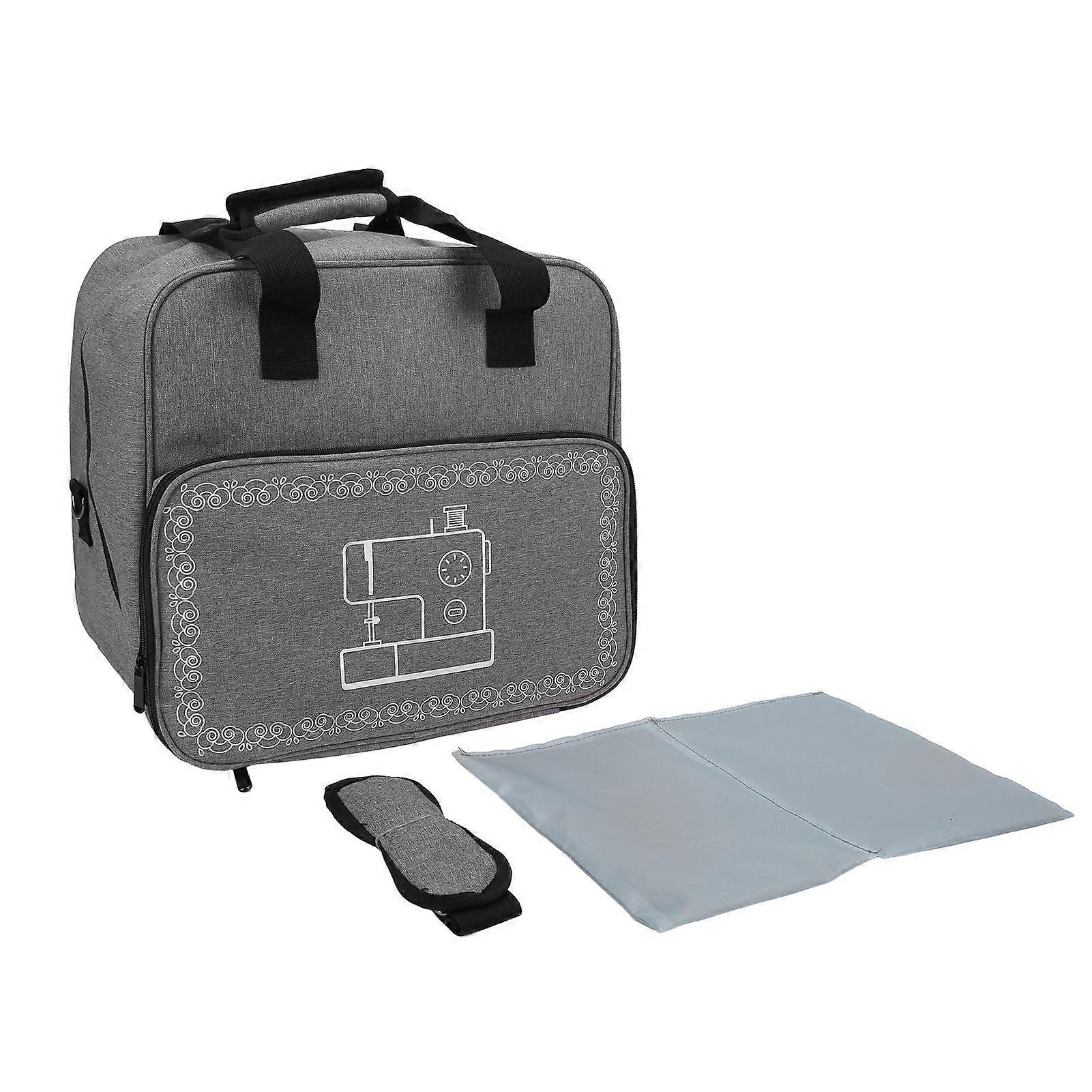 Universal Sewing Machine Carrying Case with Multiple Pockets and Padded Handles