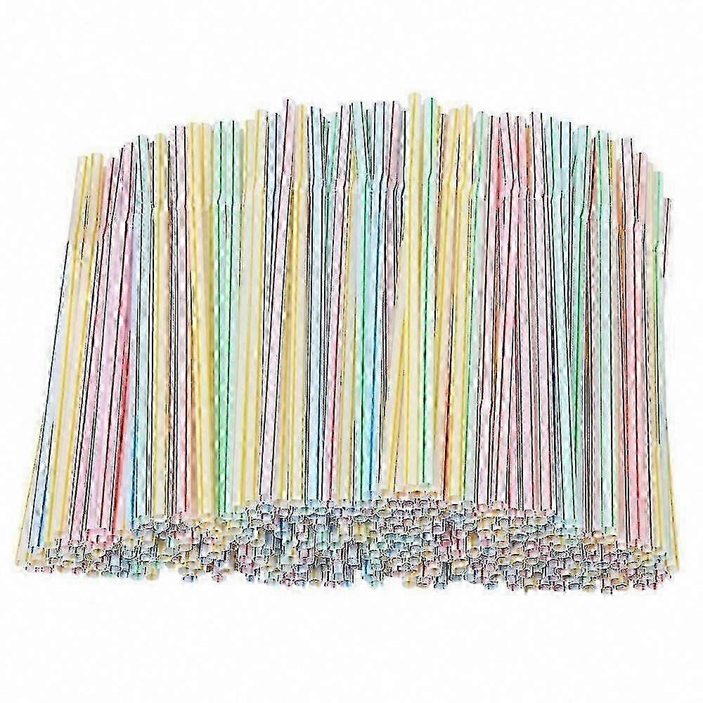 Disposable Plastic Drinking Straws, 8 Inch, 200pcs