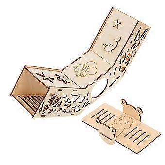 Hamsterlabyrinth-Spielzeug aus Holz, 1 Set, für Haustierauslauf und -beschäftigung