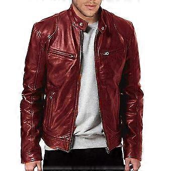 Heren Vintage Leren Jas voor Casual Dragen & Reizen, Voorrits