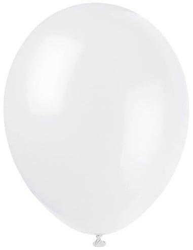 100 white balloons 27 cm