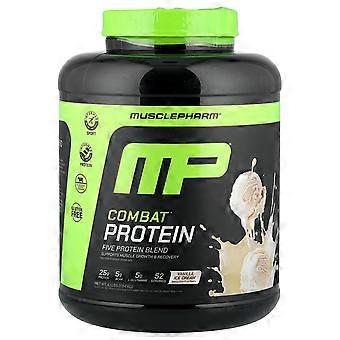 MusclePharm, Combat® Protein Powder, Vanilla Ice Cream, 4.1 lbs (1.84 kg)
