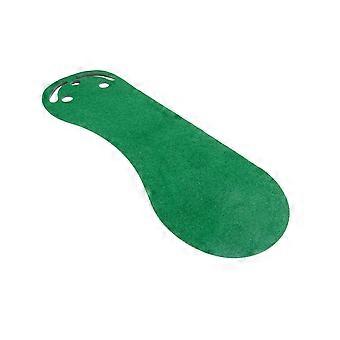 Prato da golf per putting, a forma di rene, con 3 buche, dimensioni 274 x 91 cm, realizzato in resina PET, colore verde.