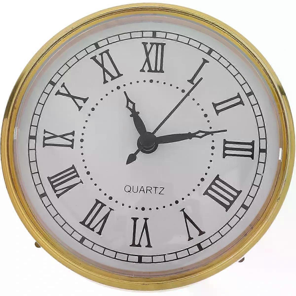 Quartz Clock Insert 110mm Round Vintage Clock Face with Roman Numerals Replacement