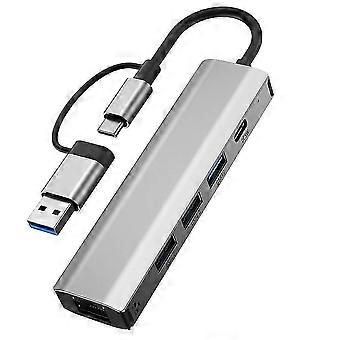 USB C to Ethernet Adapter Gigabit RJ45 Wired Network Hub Stable Plug and Play for Laptop PC Tablet