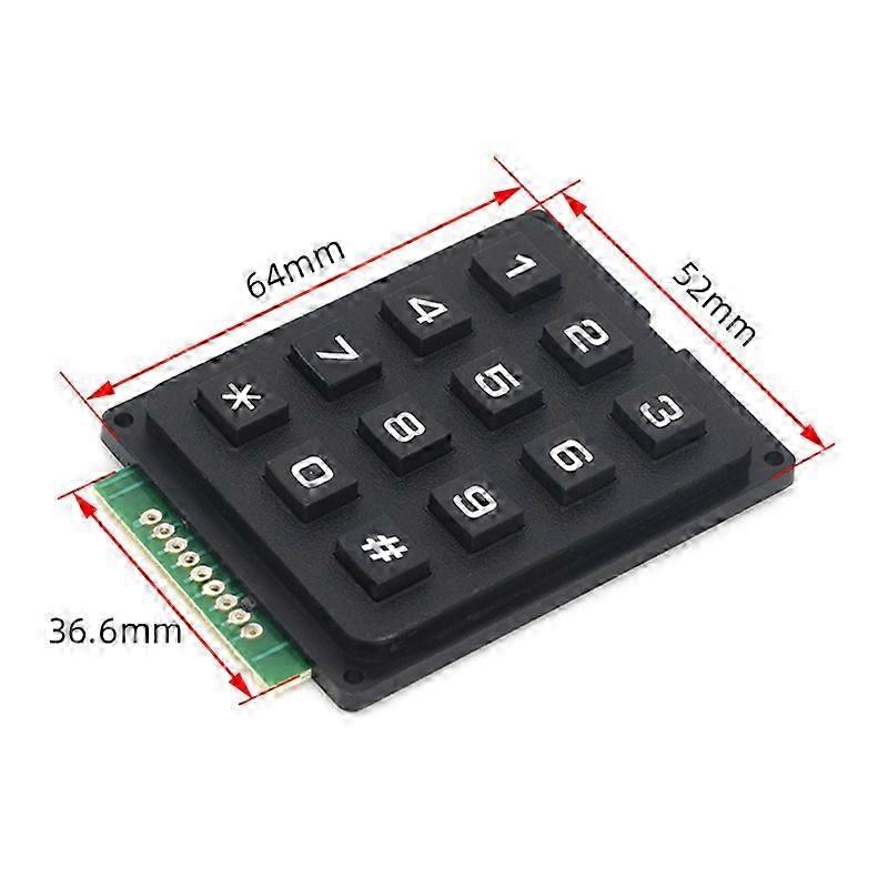 3x4 12-Key Membrane Keypad