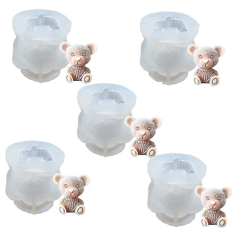 5pc Bear 3d Ice Cube Mold
