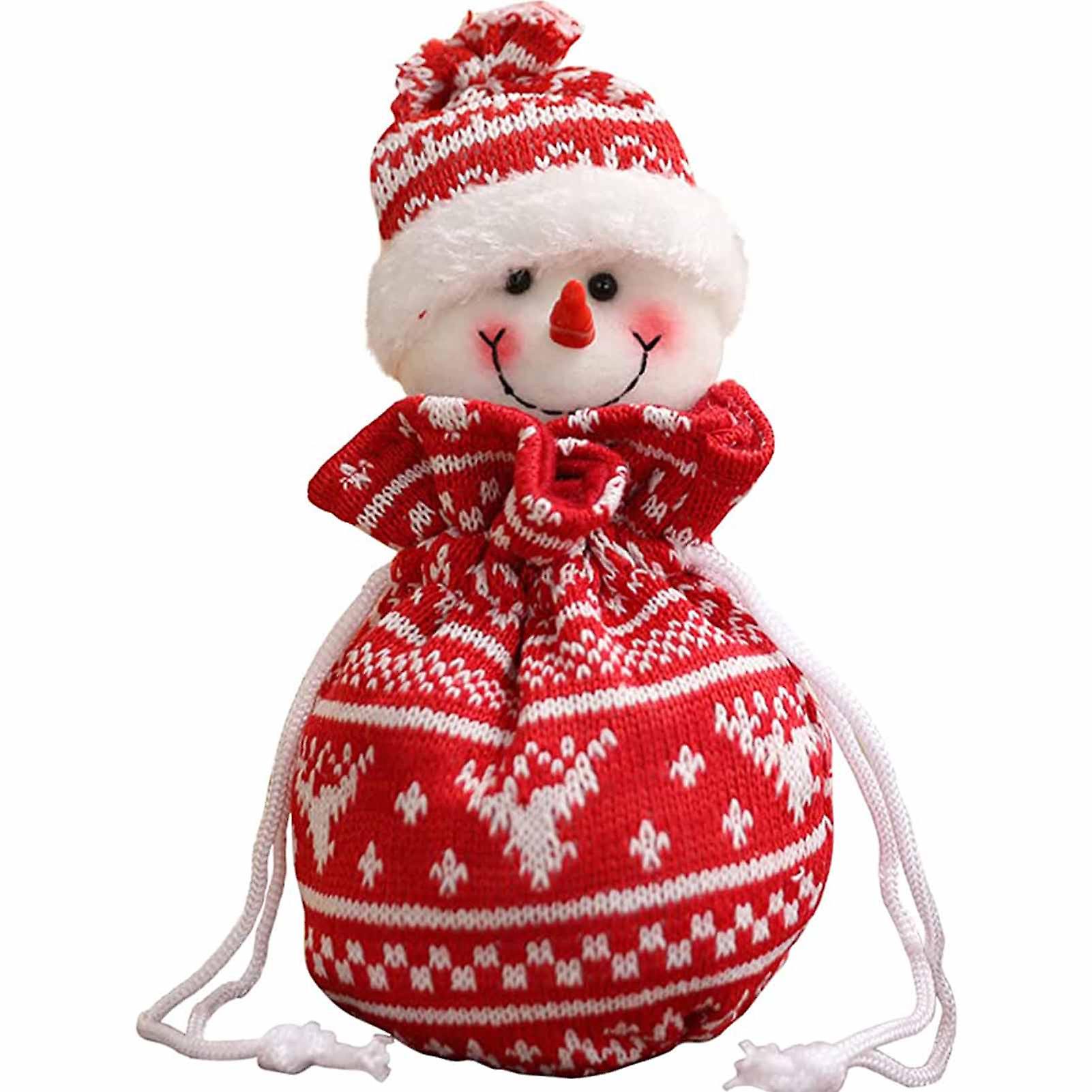 Christmas Plush Doll Drawstring Candy Bag Lovely Interesting Candy Bag
