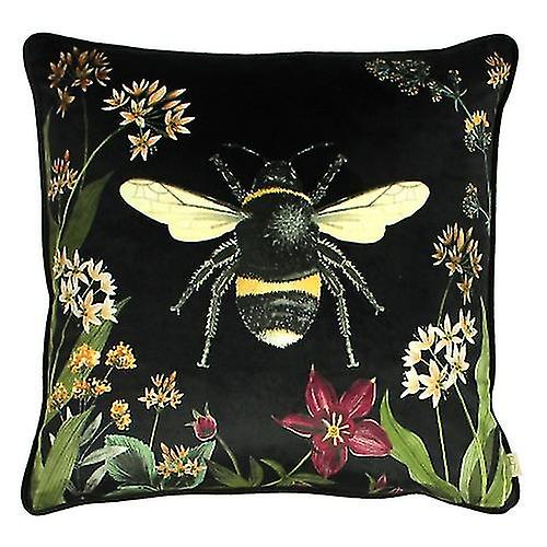 Evans Lichfield Midnight Garden Bee Cushion Cover