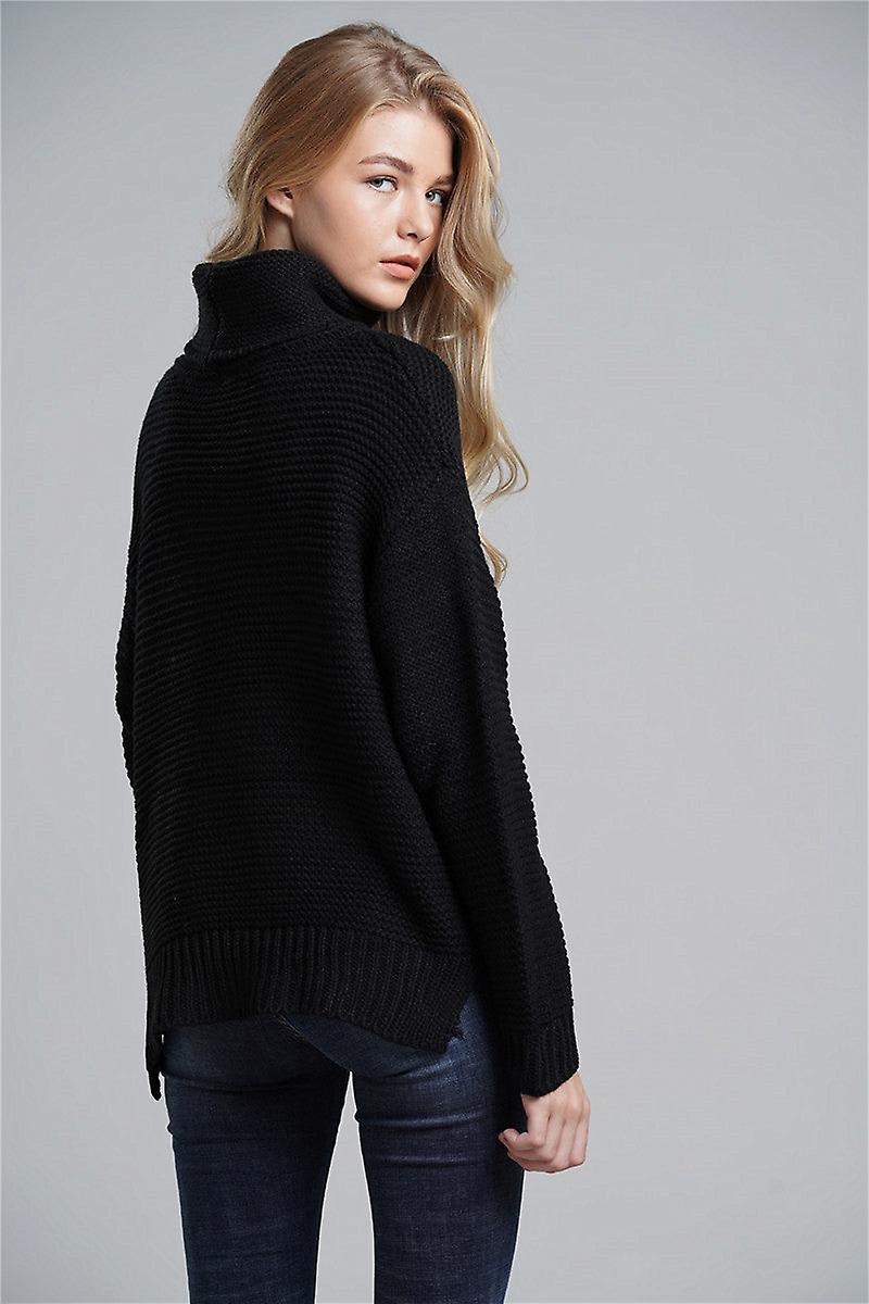 Knitwear For Autumn And Winter Solid Color Plus Size Ol Commuter Turtleneck Sweater Women's Sweater