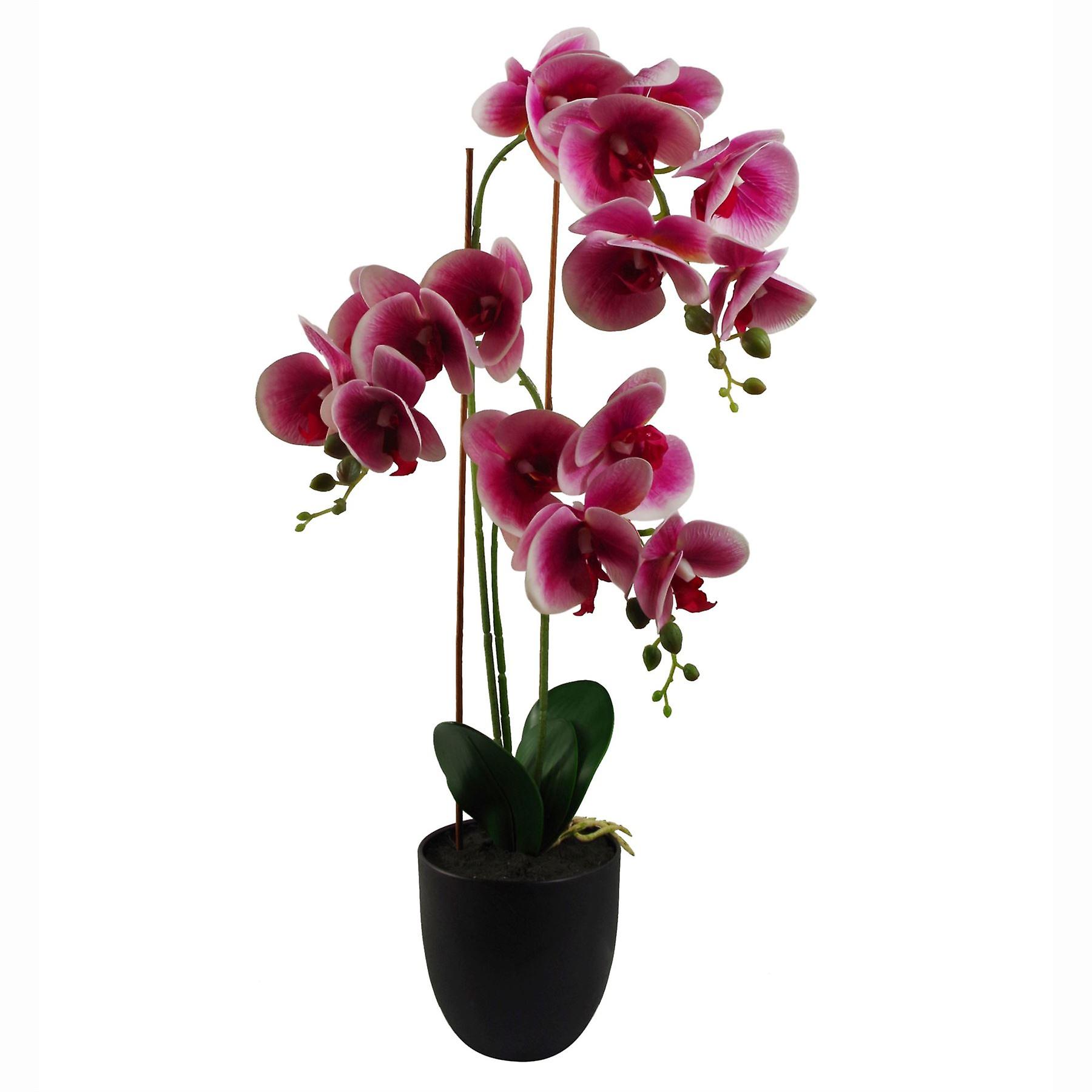 70cm Artificial Orchid Dark Pink