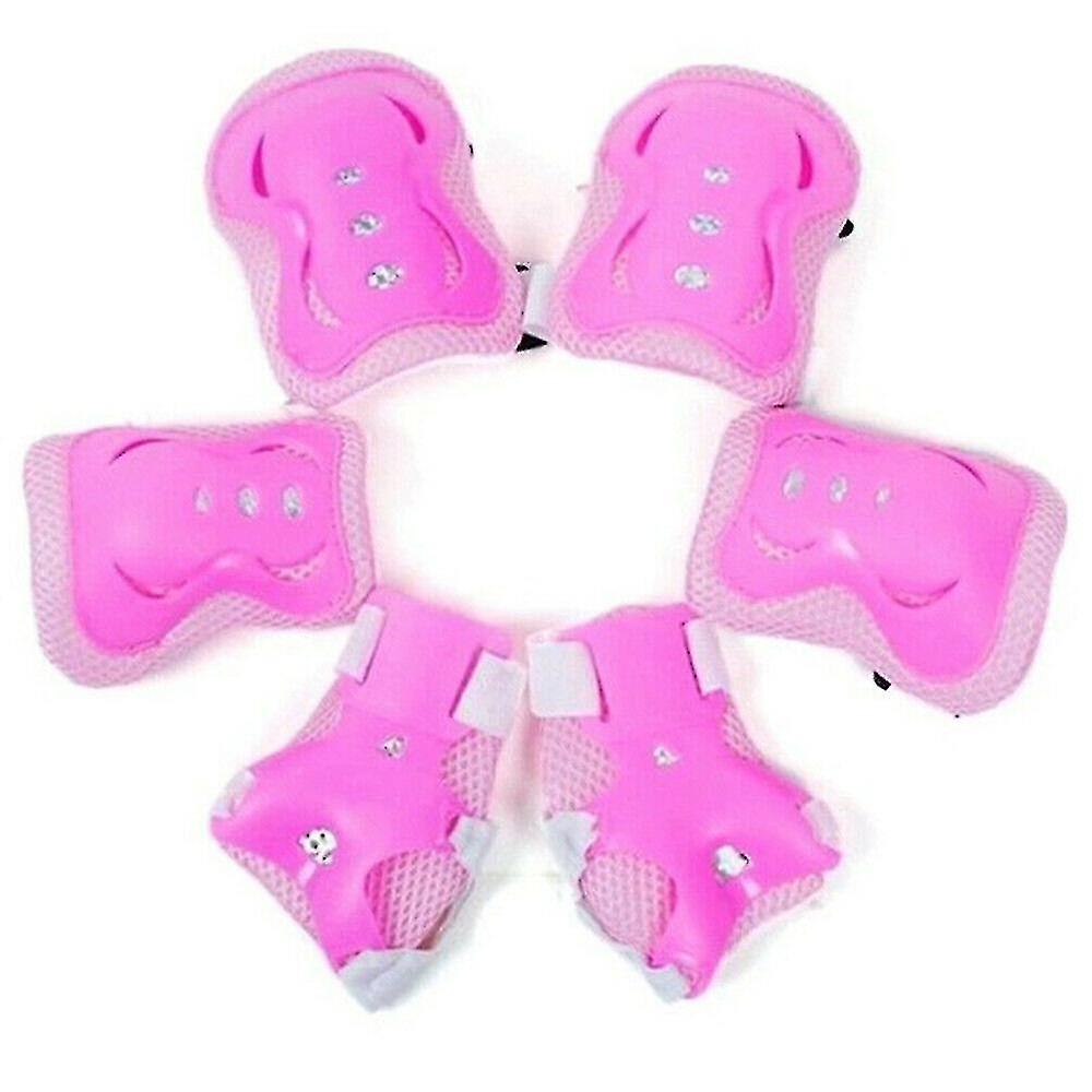 6st Barn Armbåge Handleden Knäskydd Skyddsutrustning Set Skridsko Rullcykelcykel