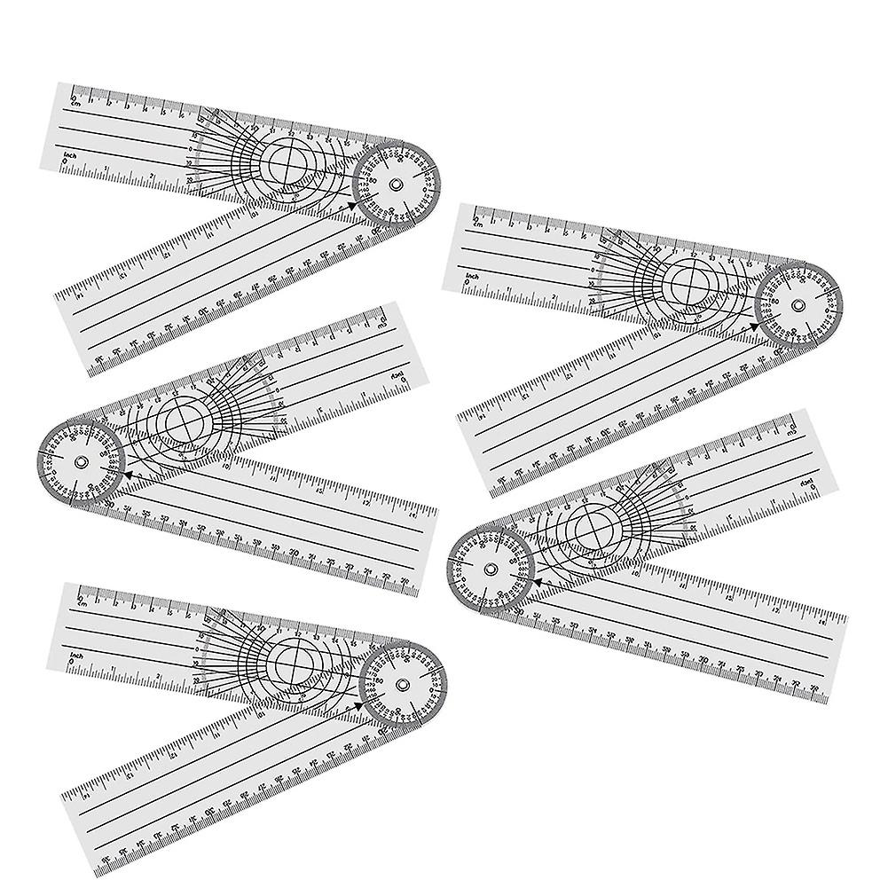 Protractor Pack of 5 Protractor Spinal Ruler Orthopaedic Ruler Goniometer Physiotherapy Bicycle Pro