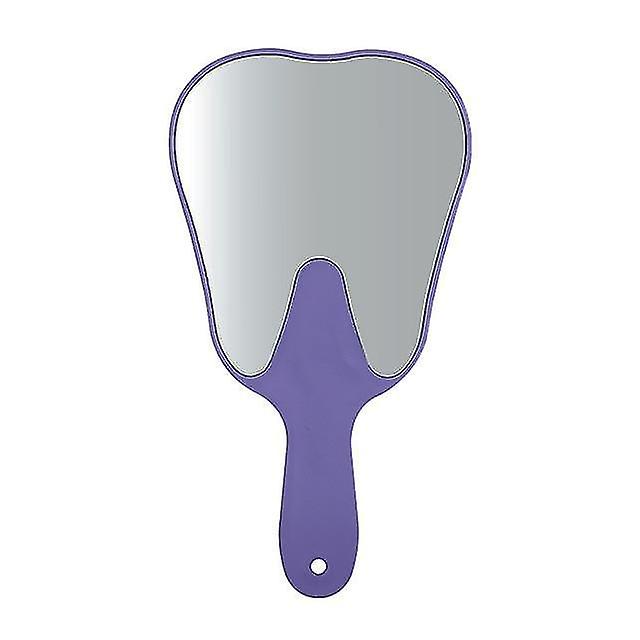 Purple 1pc Tooth Shaped H le Dental Mirror Tool For Dentist Patient