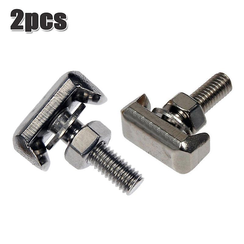 #19116852 2pcs T-βίδες Συνδετήρες ακροδεκτών μπαταρίας από ανοξείδωτο χάλυβα Καλώδιο Νέοι ακροδέκτες μπαταρίας Συνδετήρας μπαταρίας Αξεσουάρ αυτοκινήτου
