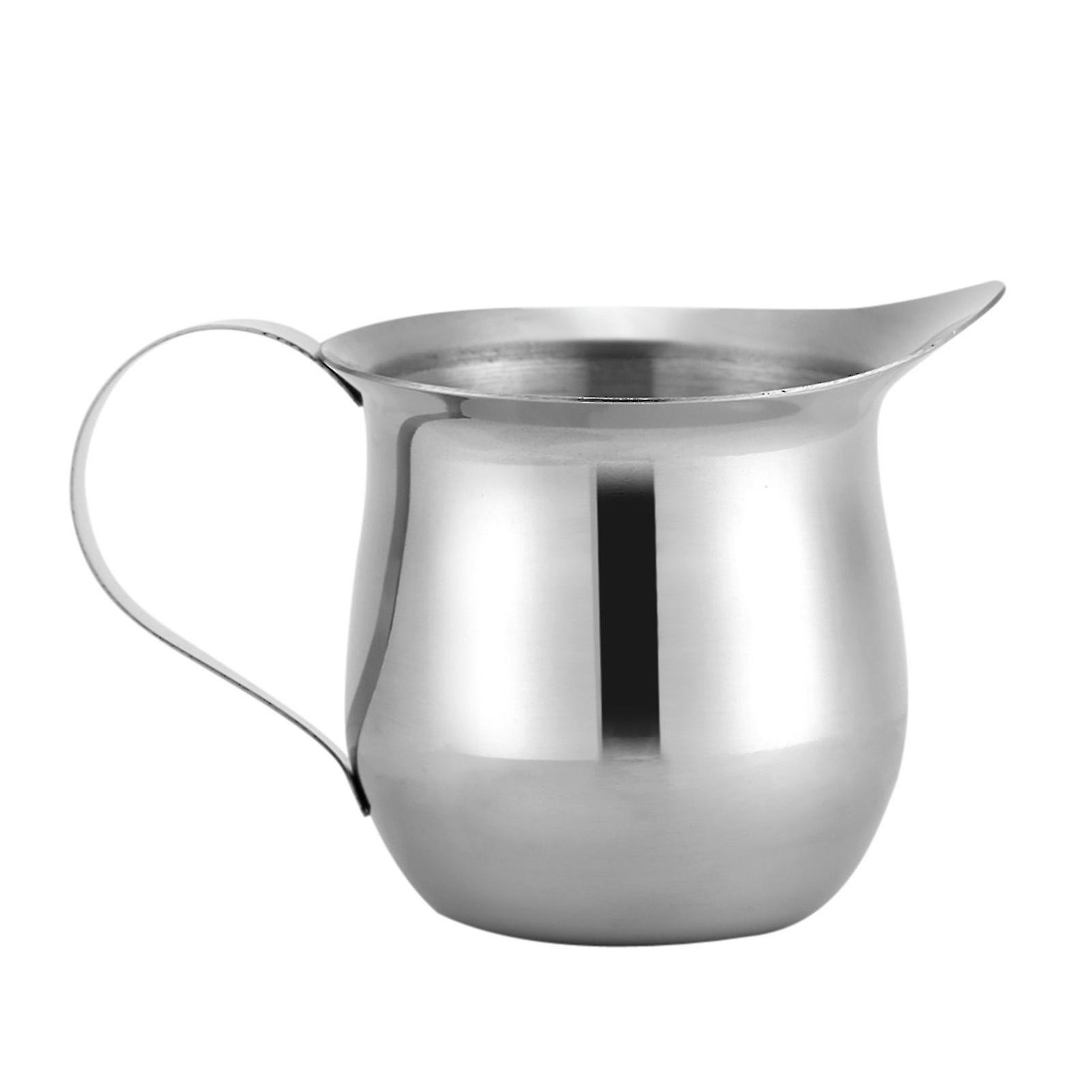 Multipurpose Stainless Steel Milk Frothing Pitcher Cup for Latte Art - 12oz Espresso Jug with Spout and Handle