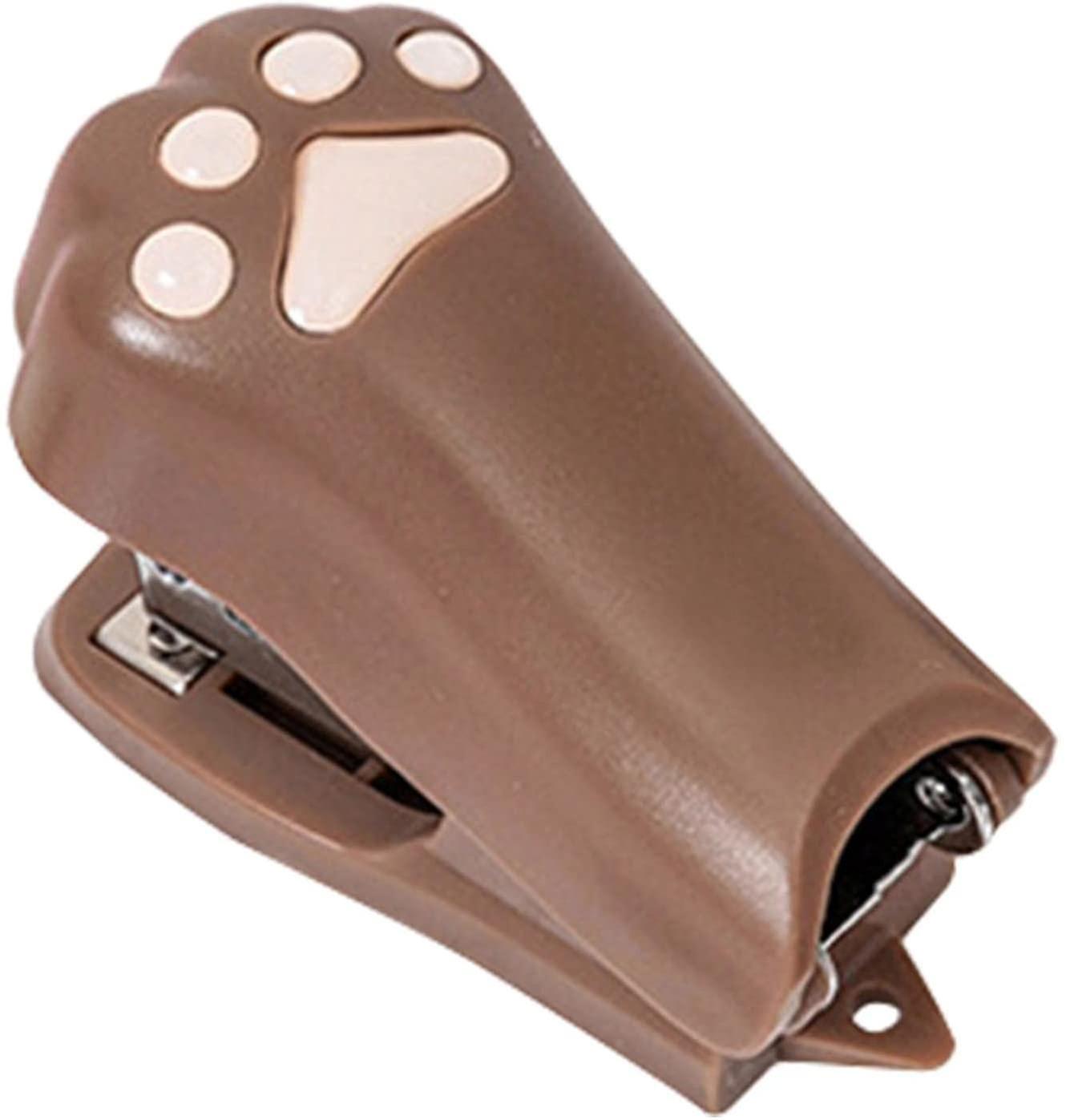 Cute Cat Paw Mini Stapler (dark Coffee Color)