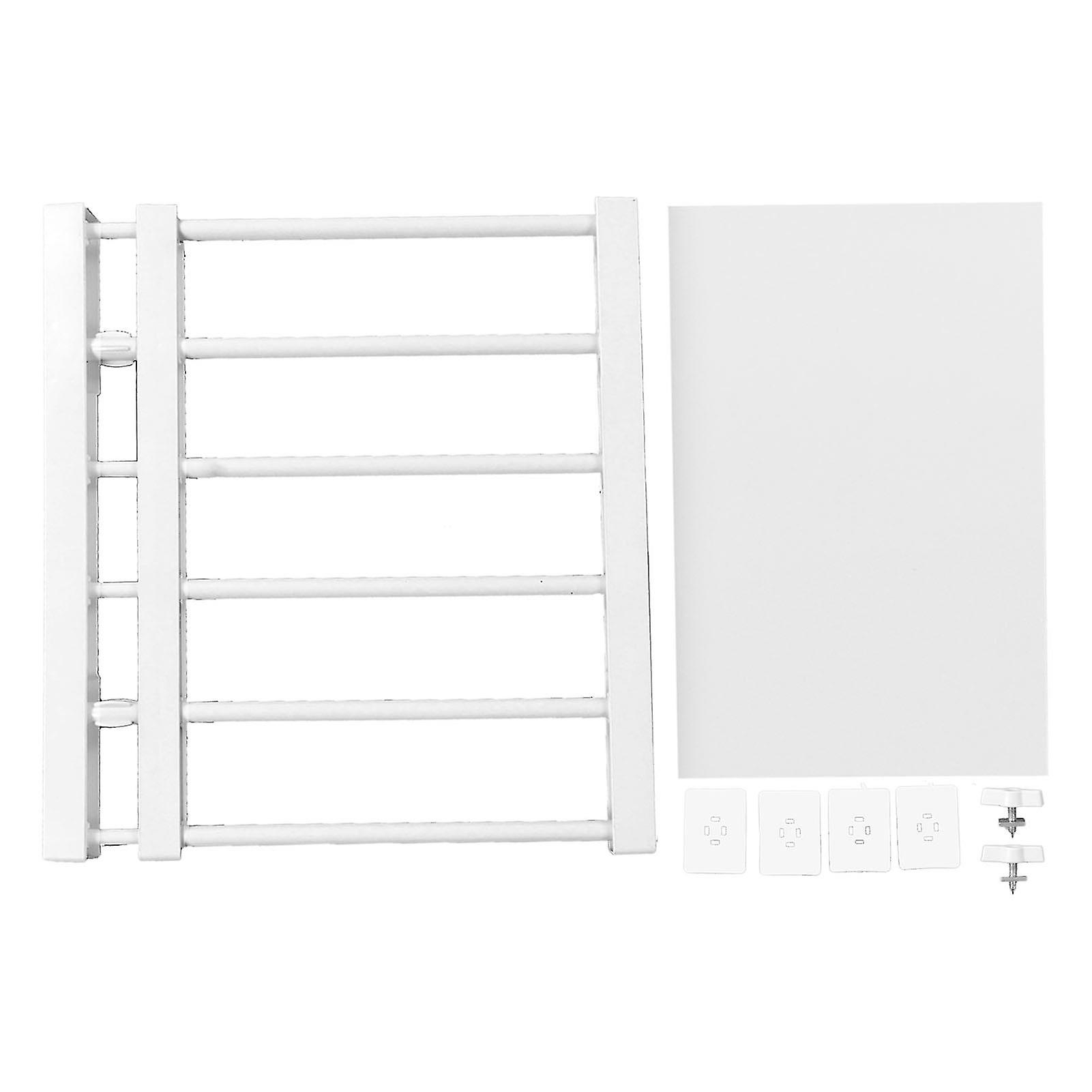 Tension Rod Shelf, Adjustable Length, Space Saving, Expandable, Nail-Free, for Wardrobe, Closet, Width 16.5 inches, Length 30-40 cm