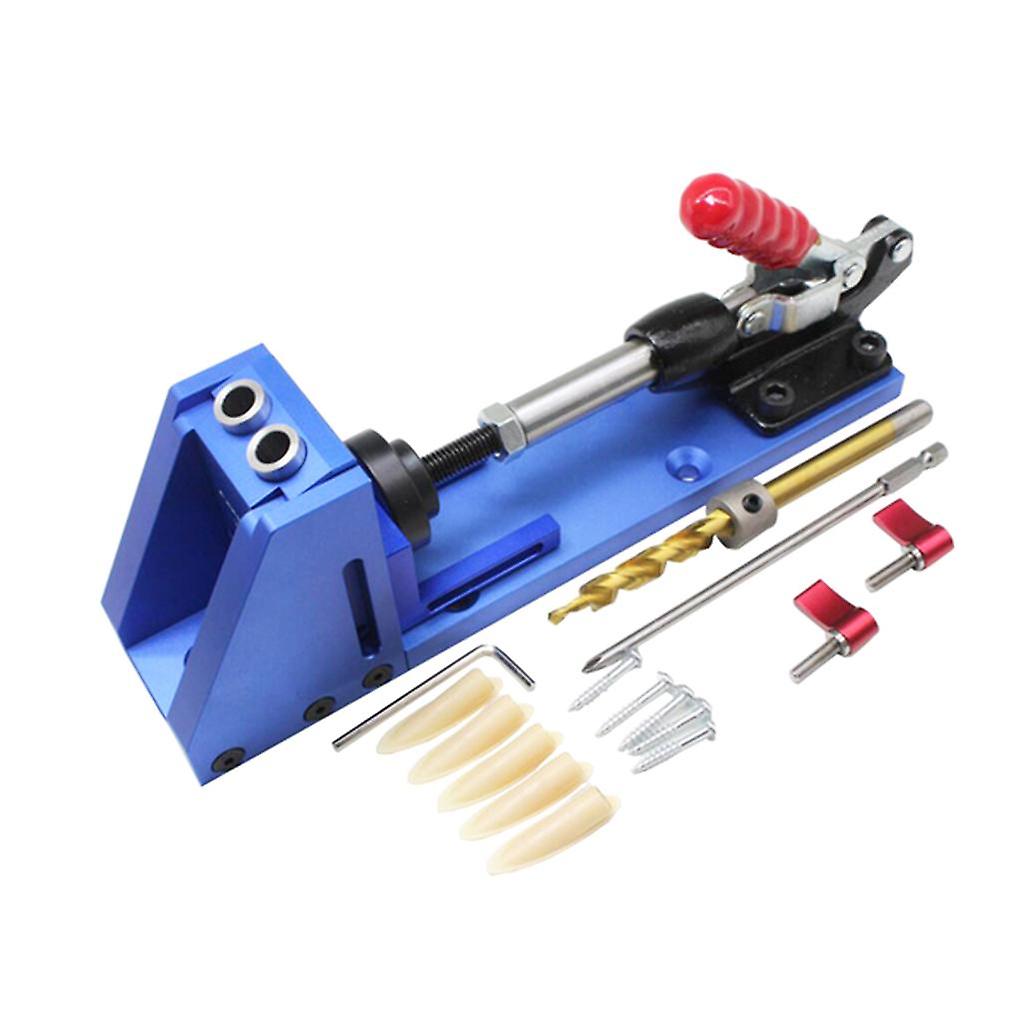 Mini Pocket Hole Drill Dowel Jig w/Step Drilling Bit Woodworking Tool Kit