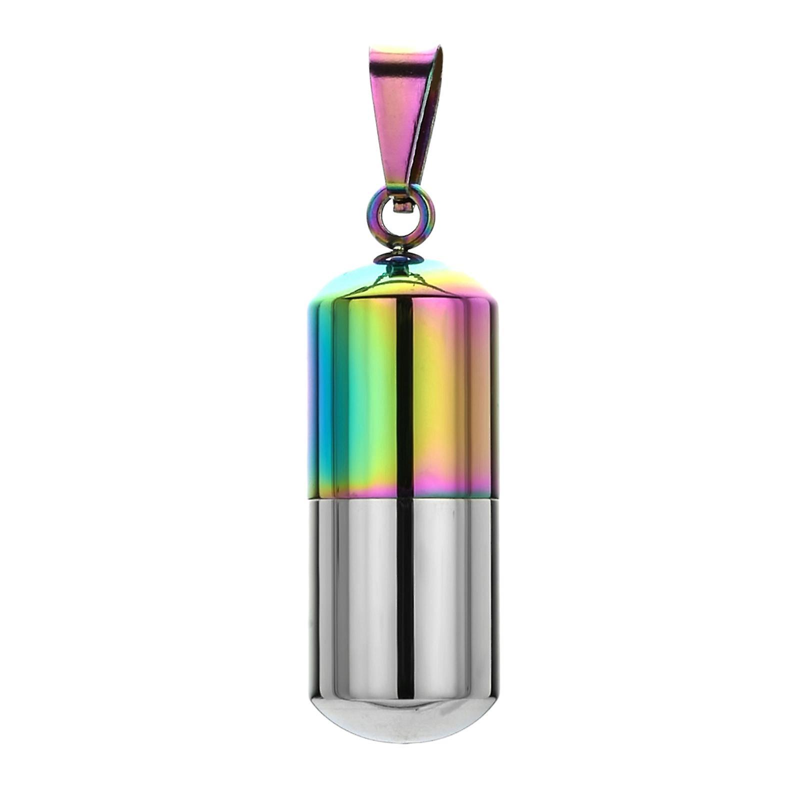 Stainless Steel Tube Pendant Necklace Hollow Case Capsule for Ashes Jewelry