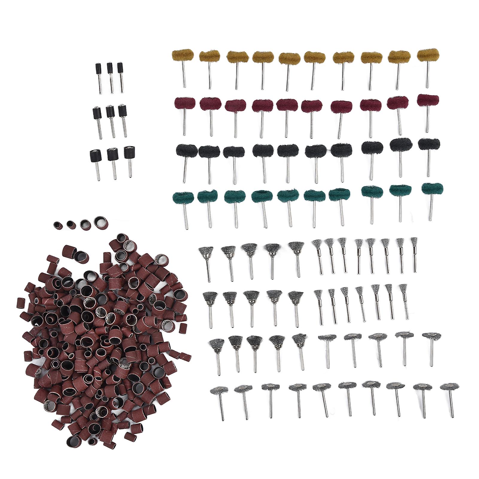 Ouitble 423Pcs Sanding Drum Sleeves Buffing Polishing Wheel Set Drums Mandrels for Grinding