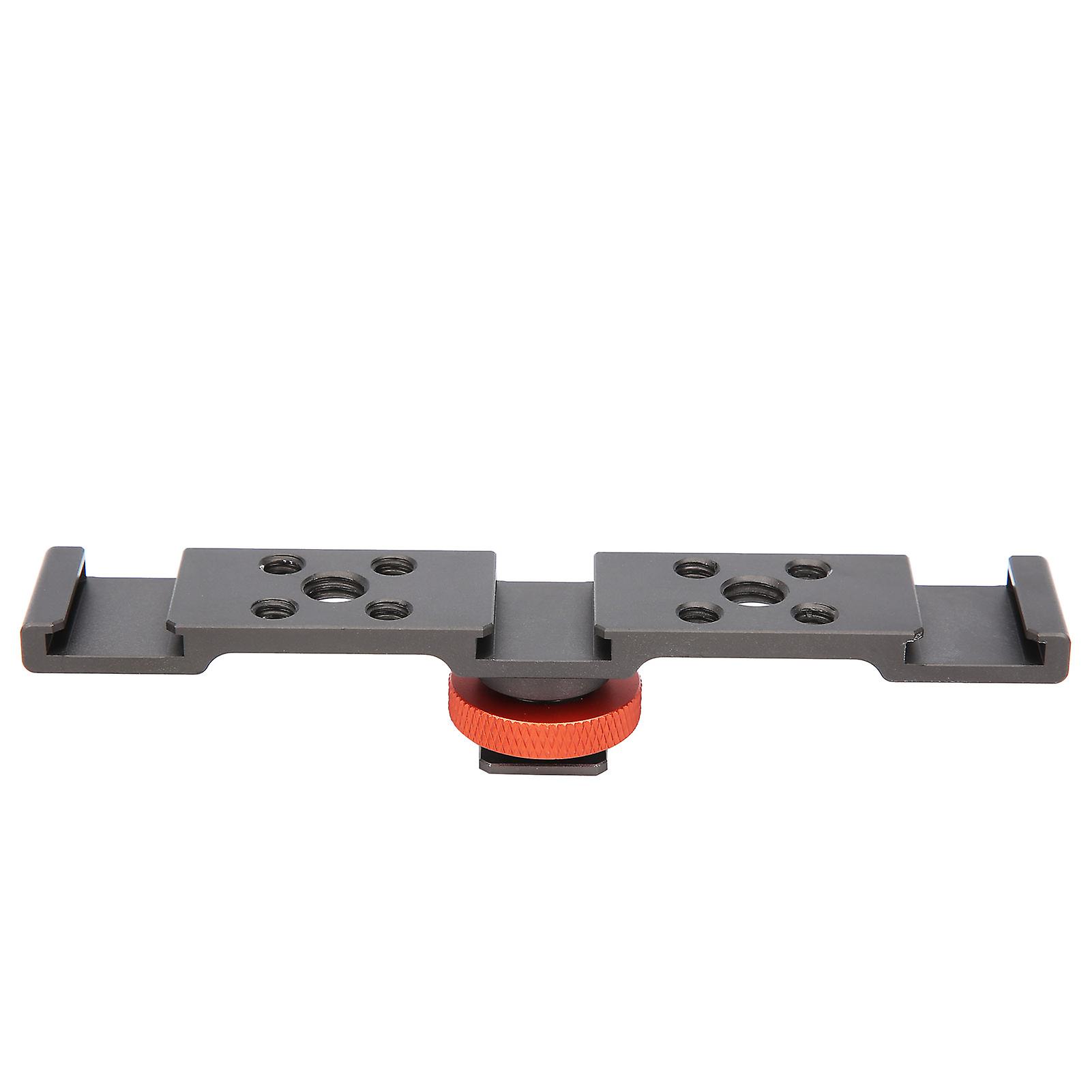 3 in 1 Flash Shoe Adapter Extension Bar Mount Tripod for Camera Mobile Phone Black Silver