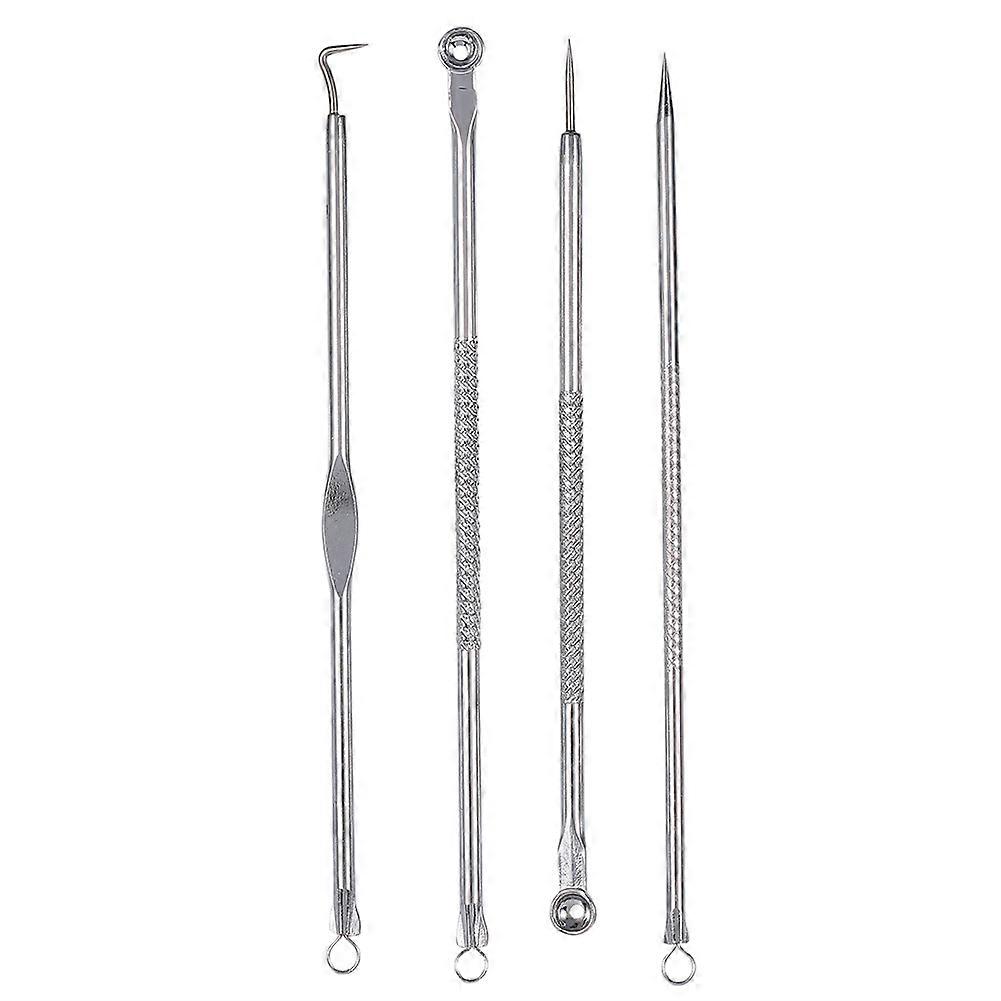 4Pcs Stainless Steel Blackhead Remover Needles Kit for Acne and Blemishes