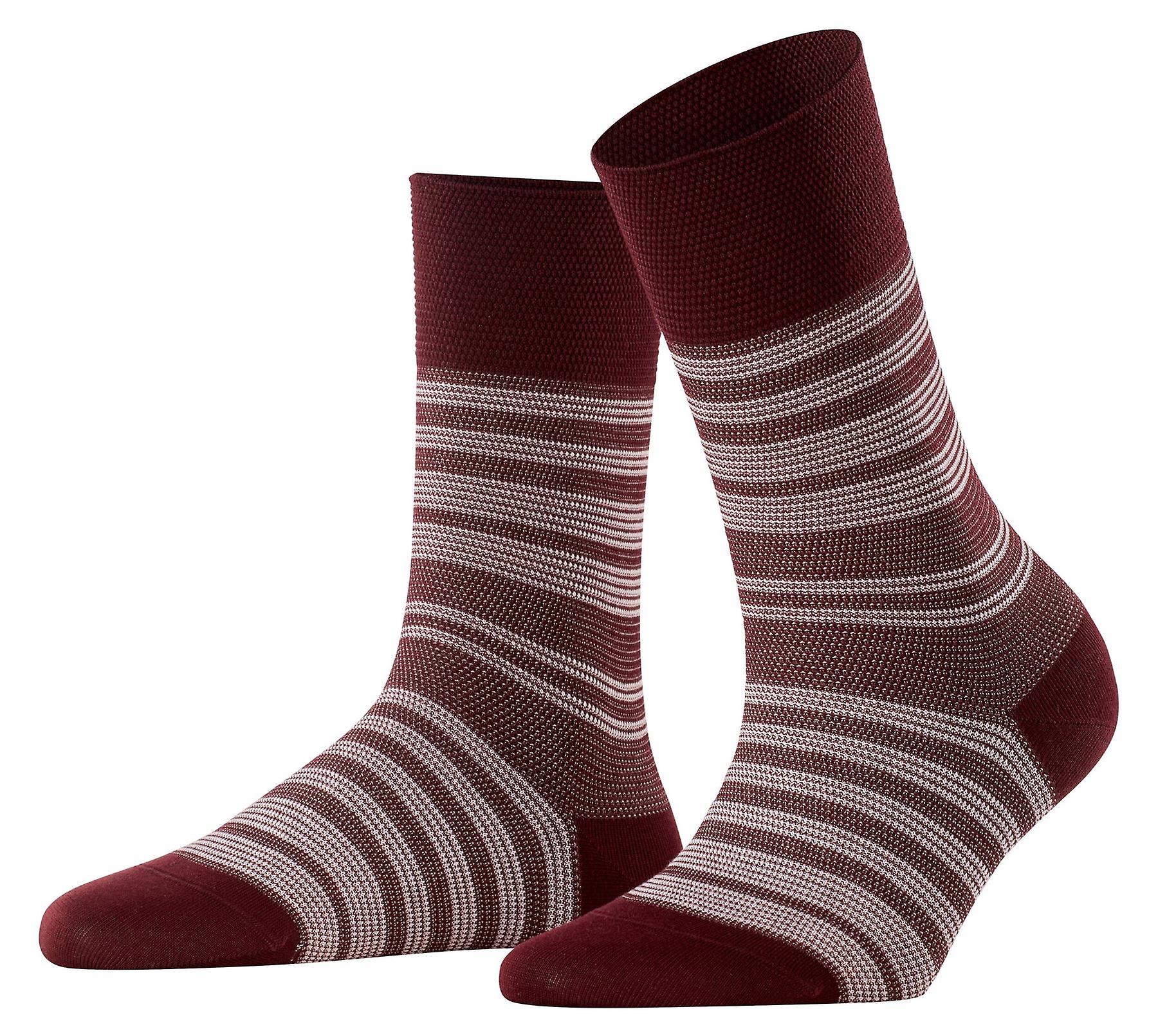 Falke Sunset Stripe Socks - Claret Red