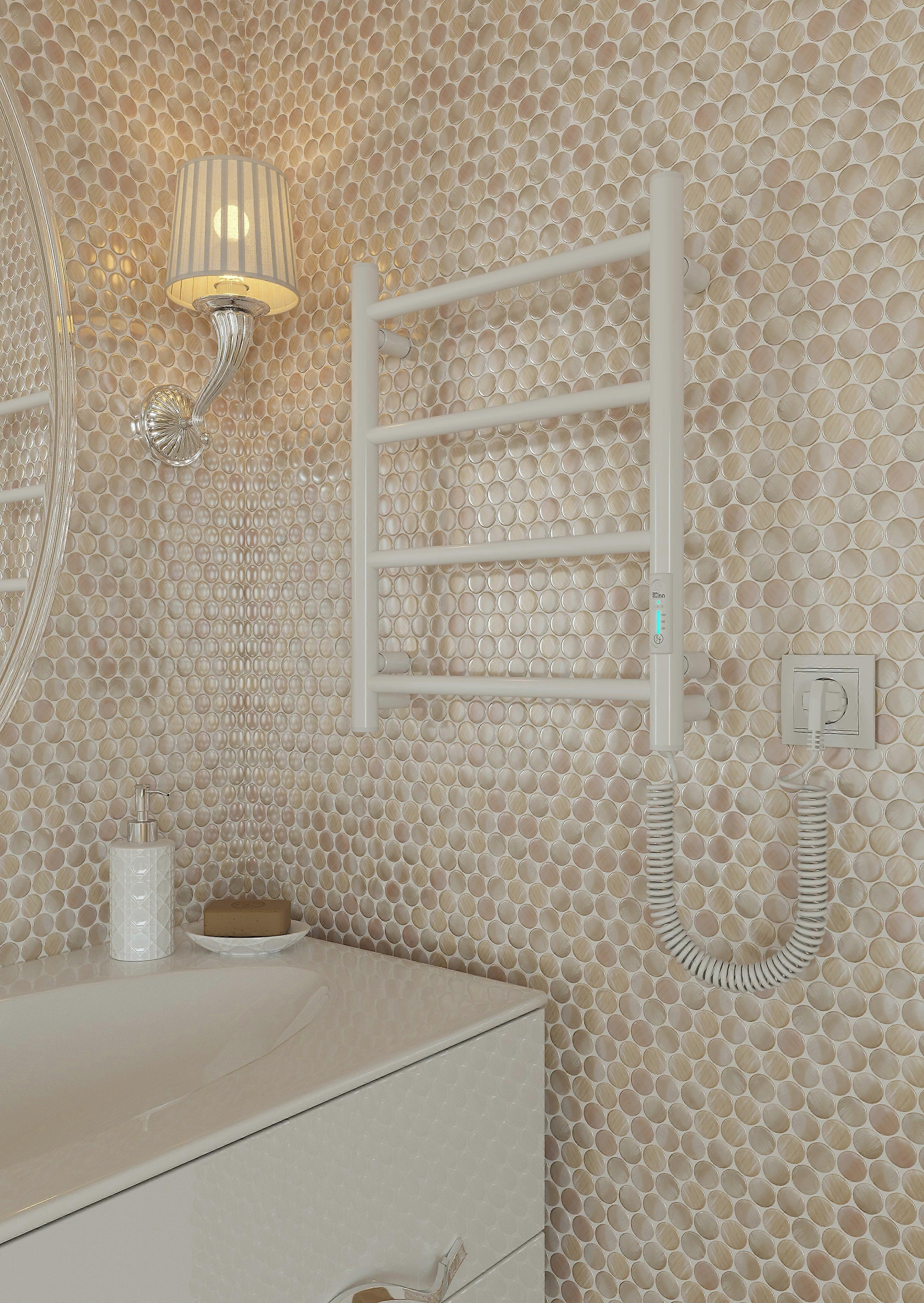 Electric towel rail ladder 4 white