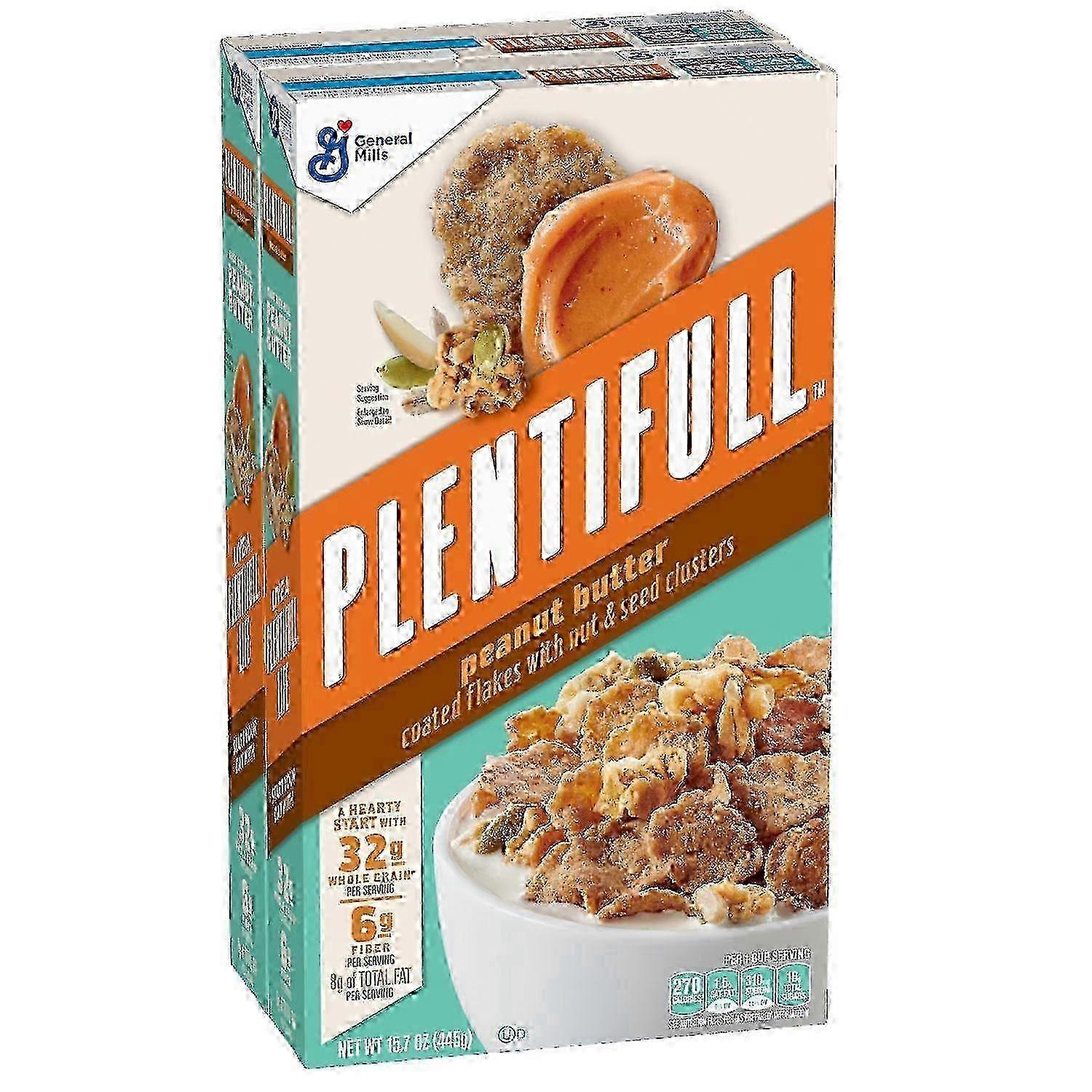 Plentifull Breakfast Cereal Twin Pack, Peanut Butter, 2 Ea