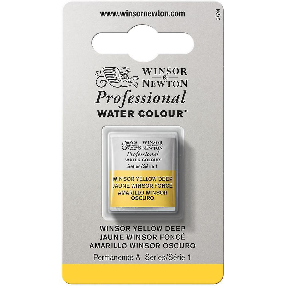 Winsor & Newton Professional Watercolour Half Pan, 731 Winsor Yellow Deep S1