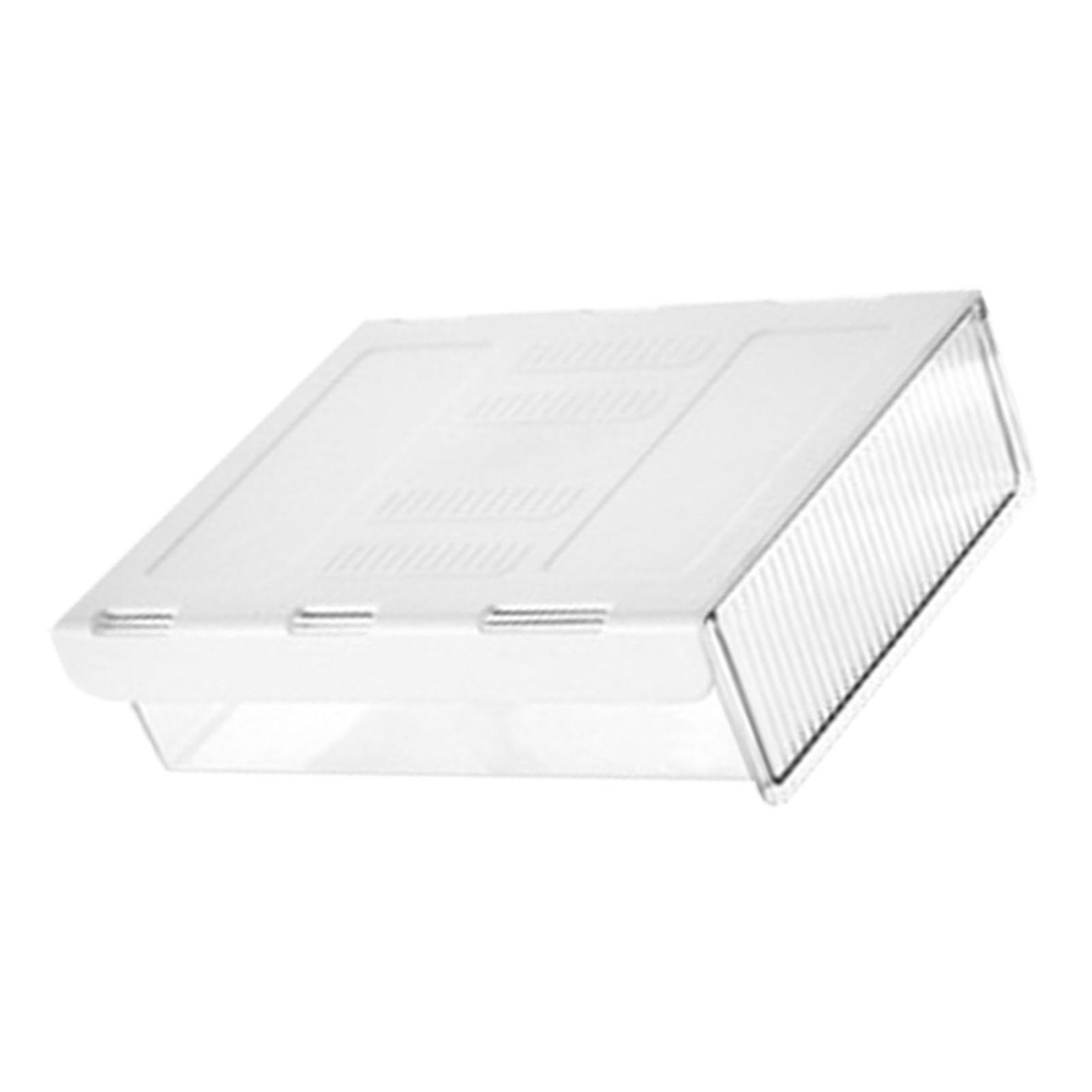 Underdesk Drawer Box Plastic Transparent Space Saving Slide Out Under Table Storage Case for Office Classroom Transparent S
