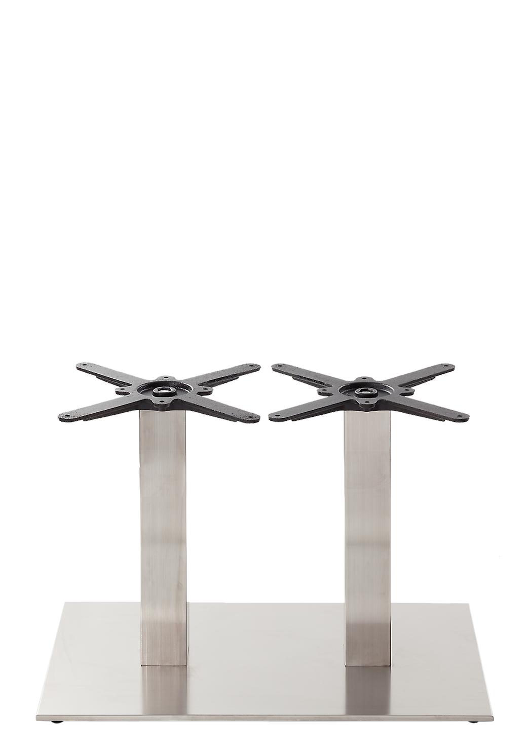 Rectangular Stainless Steel Table Base - Twin Coffee Height - 480 Mm