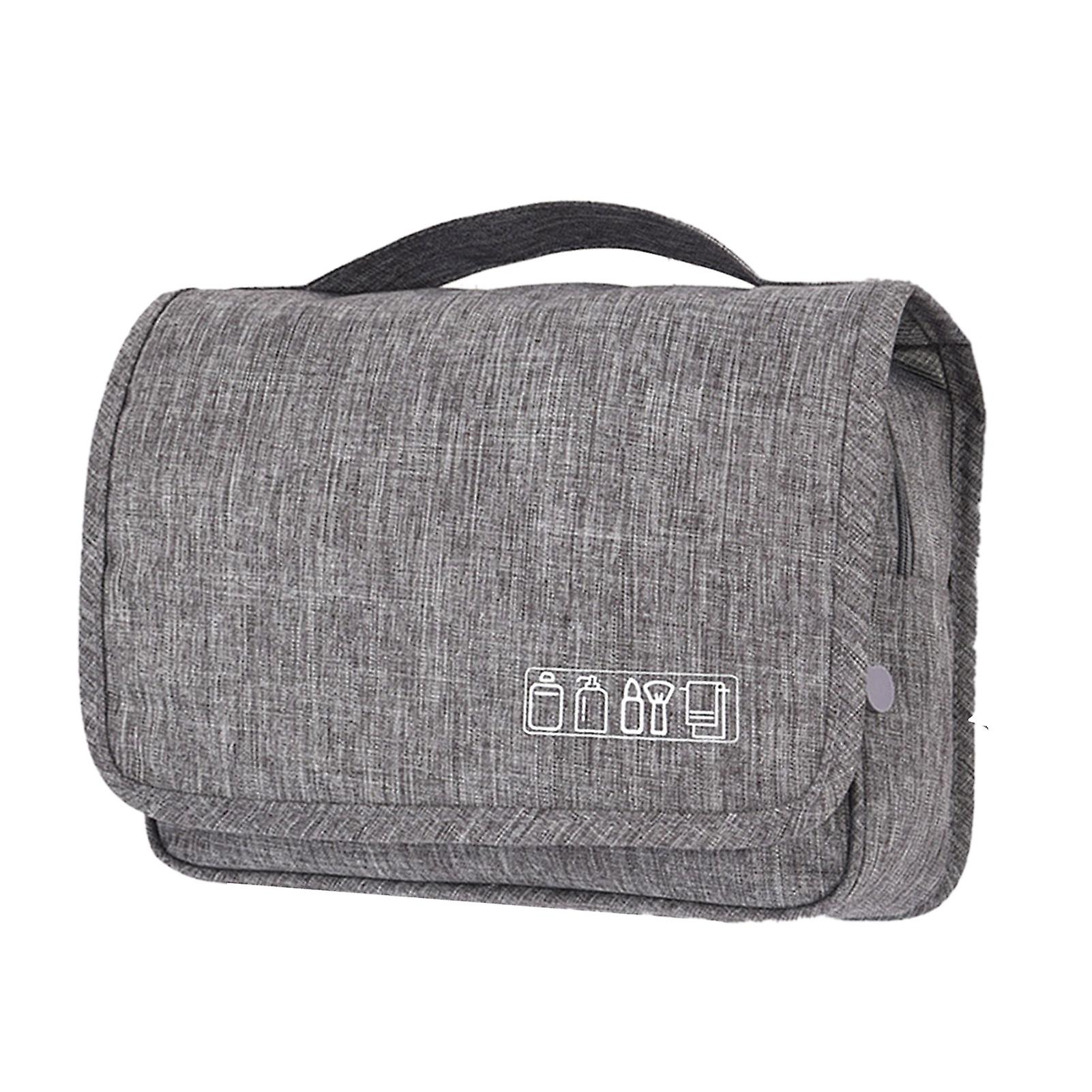 Travel Makeup Bag with Hanging Hook, Dry Wet Storage, 400g Polyester