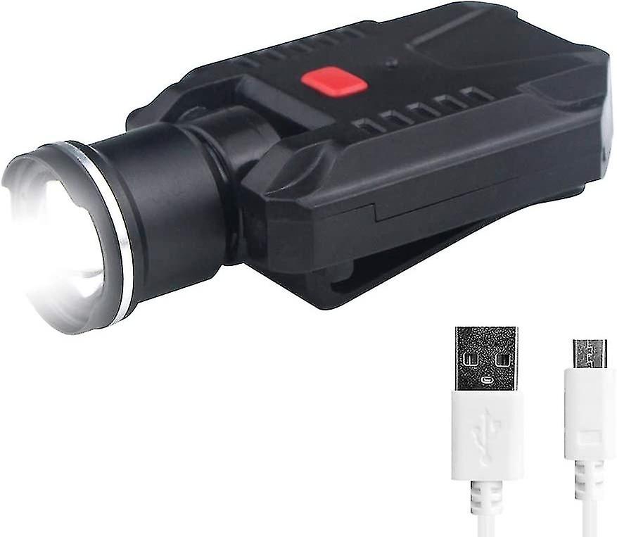 Clip-on cap light, USB rechargeable LED cap light, clip-on design spotlight
