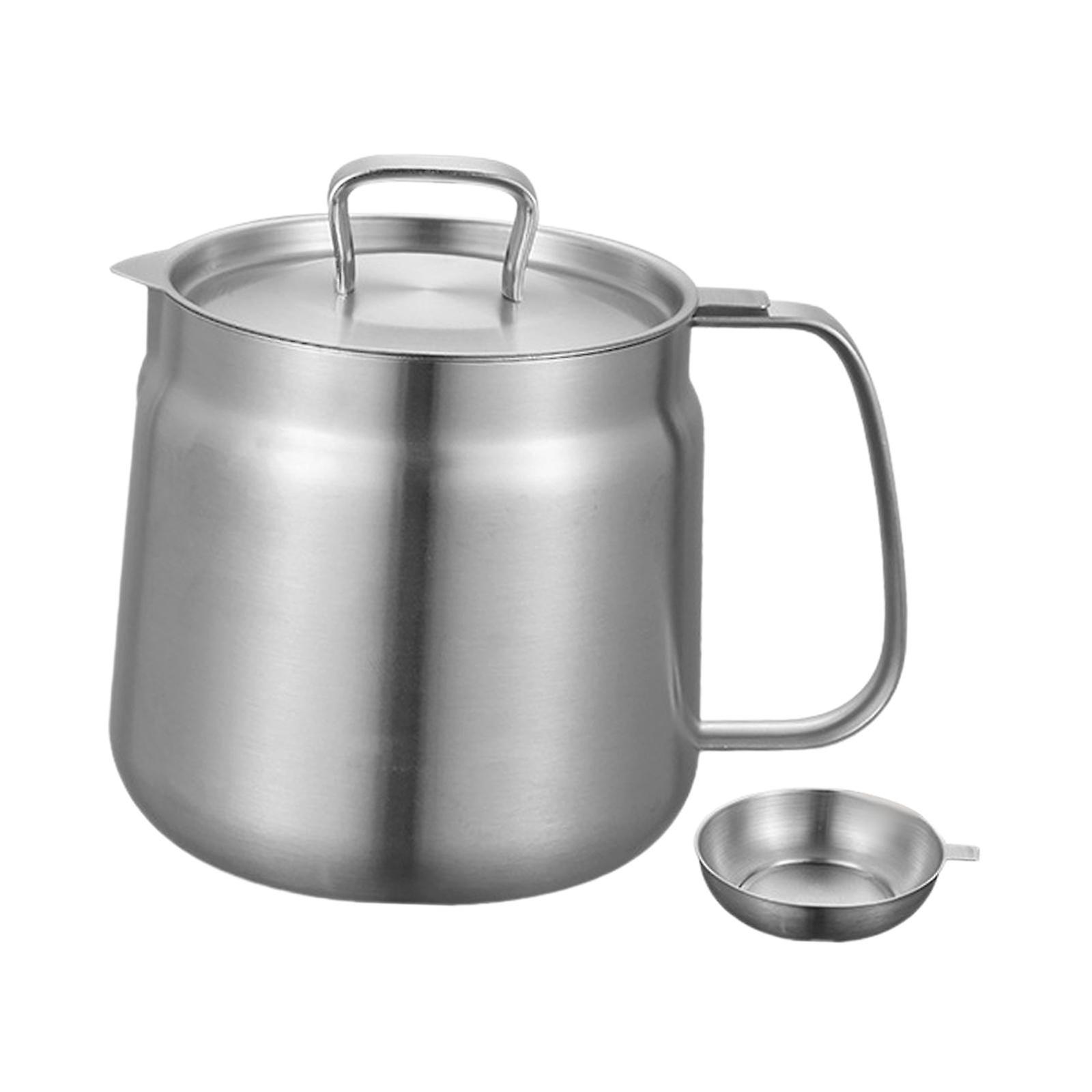 Oil Filter Pot Cookware Grease Container for Oil Storage Baking Frying 1.5L