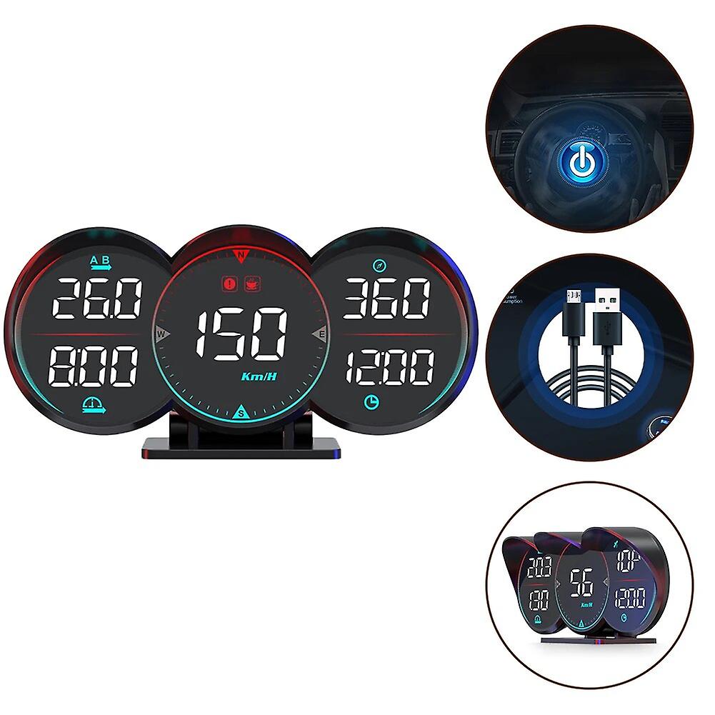 2023 Neues hochwertiges universelles Auto Digital GPS Hud Head Up Display Tacho Geschwindigkeitsalarm Direktes Ersatzautozubehör