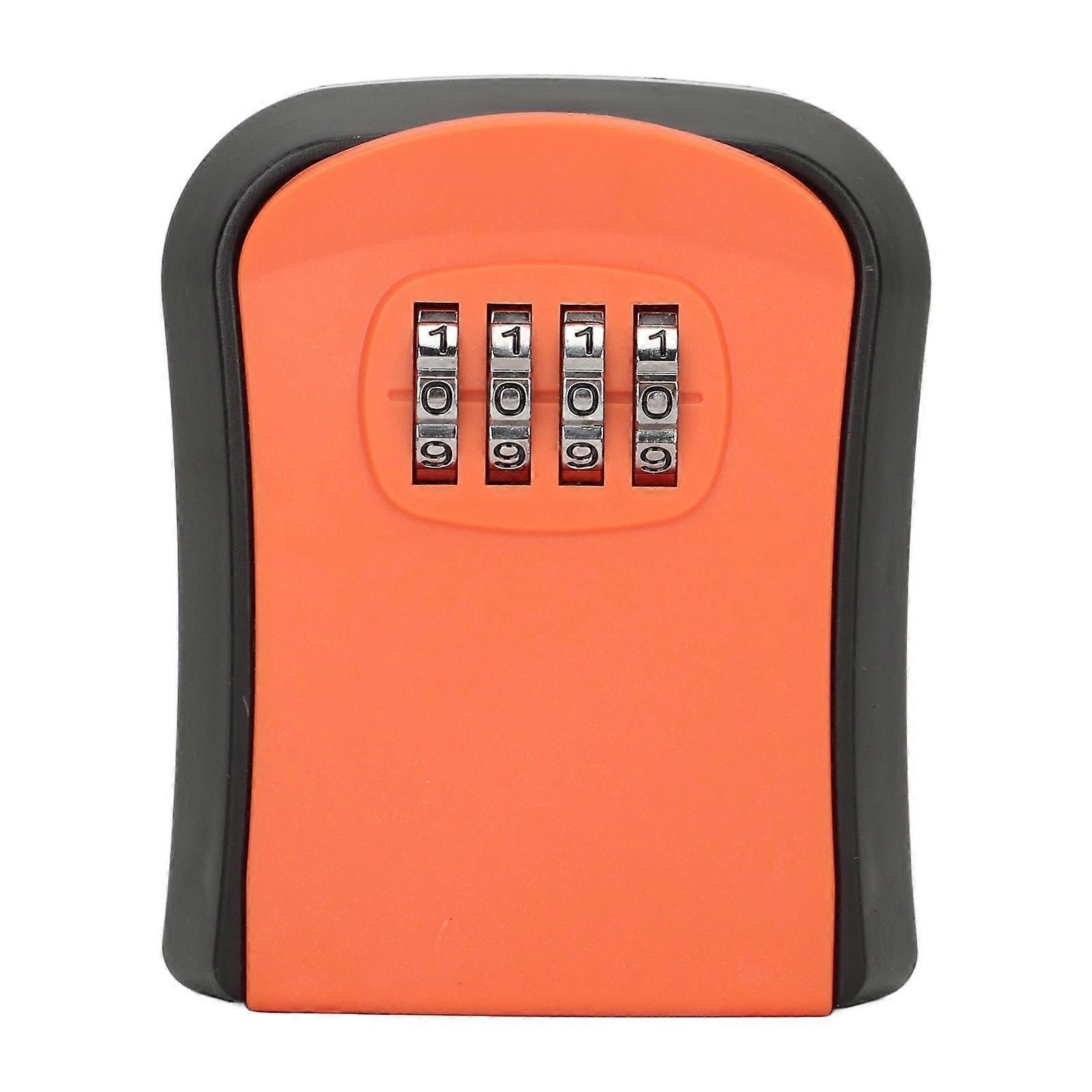 Combination Lock Box Wall Mounted ABS 4 Digit Waterproof Key Storage Lock Box with 5 Keys Capacity