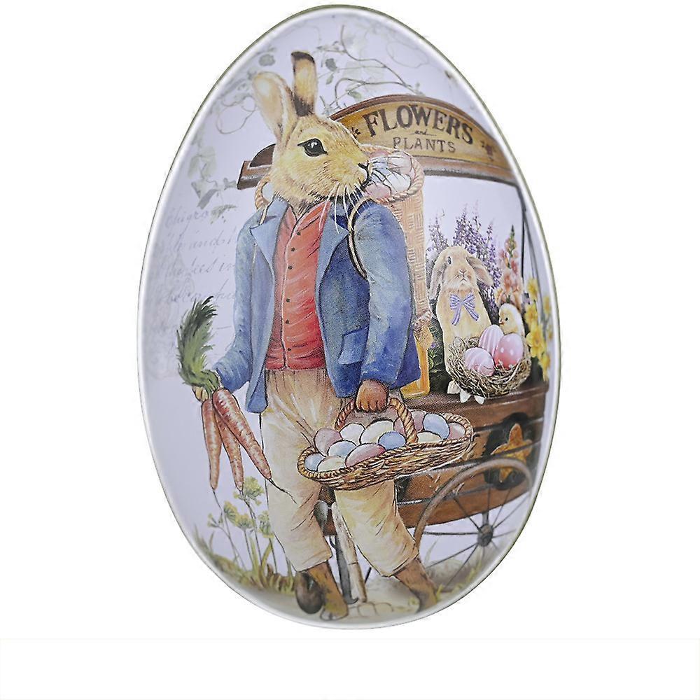 Easter Decorations Easter Tinplate Egg Color Rabbit Iron Egg Candy Eggshell